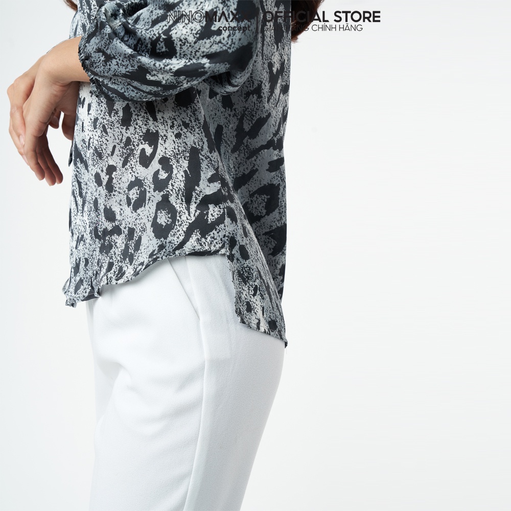 N&amp;M Áo Kiểu Sơ Mi Nữ Họa Tiết Tay Dài 2104092