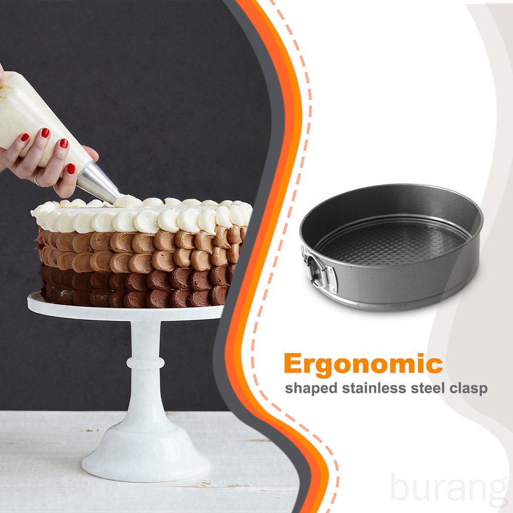 Khuôn làm bánh hình tròn bằng thép carbon chống dính chịu nhiệt cao 20cm