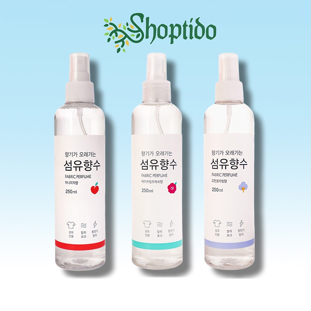 Xịt thơm quần áo Fabric Perfume Hàn Quốc hương thơm tự nhiên 250ml NPP Shoptido