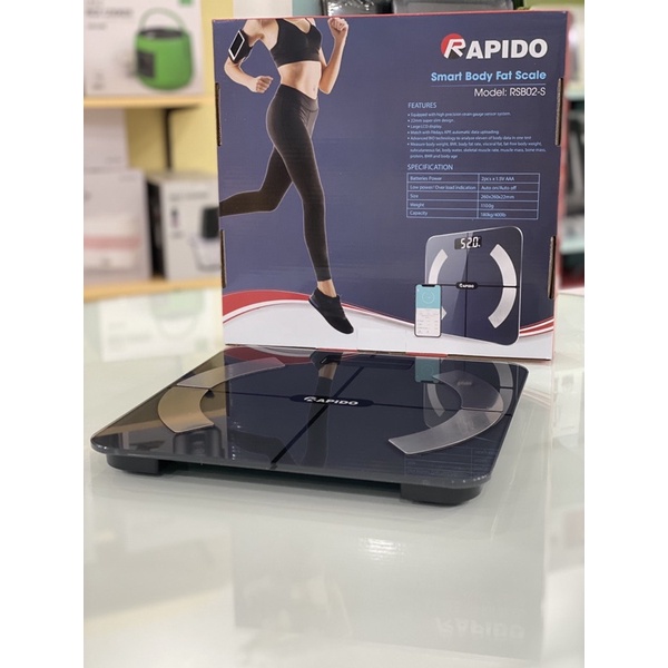 Cân sức khỏe thông minh Rapido RSB02-S (Có bluetooth) Sỉ sll