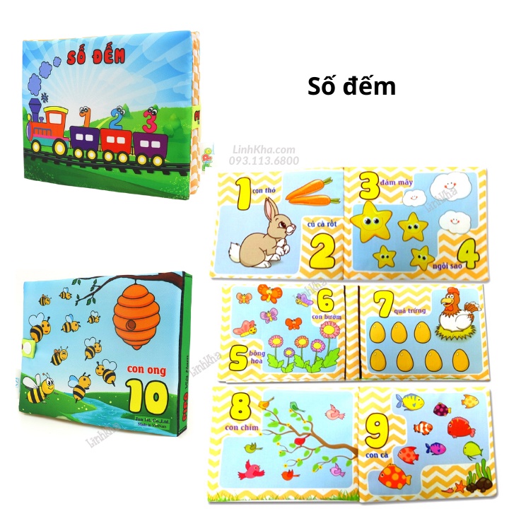 Bộ 4 Sách Vải Song Ngữ Cơ Bản Cho Bé Chơi Mà Học Giáo Dục Sớm - Pipo Việt Nam