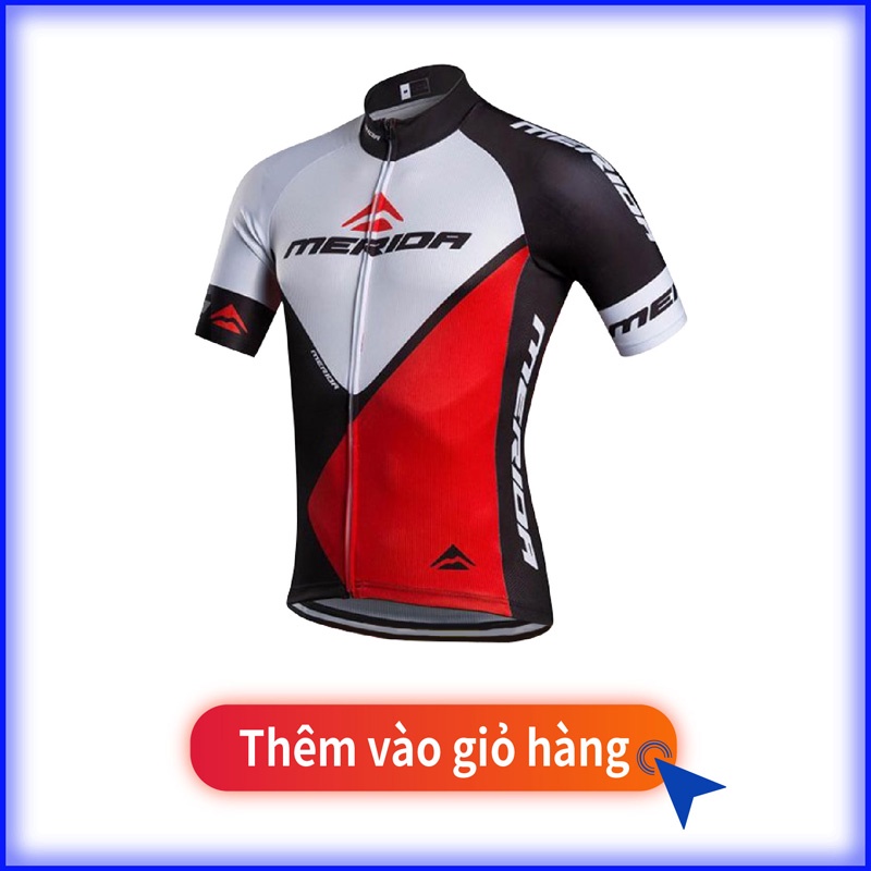 MERIOR Áo tay ngắn Đua xe đạp Đi xe đạp Bộ Jersey đi xe đạp có dây kéo & túi sau