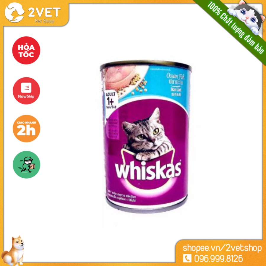 Pate Wihskas - Thức Ăn Cho Mèo Đáng Yêu - Pate Dinh Dưỡng - Bổ Sung Nhiều Vitamin Cho Mèo – Lon 400g