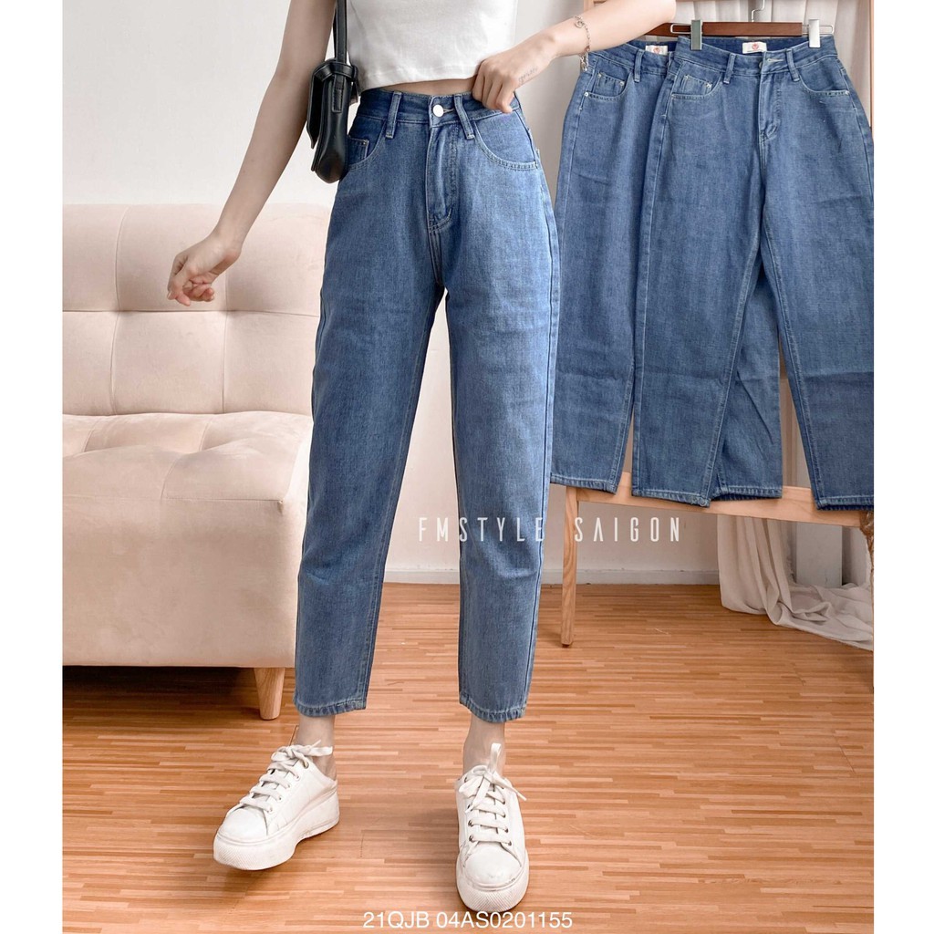 Quần jean baggy nữ lưng cao (không co giãn), quần bò D146 N146 form đẹp ulzzang nữ VM STYLE 22QJB03AS1402 | BigBuy360 - bigbuy360.vn