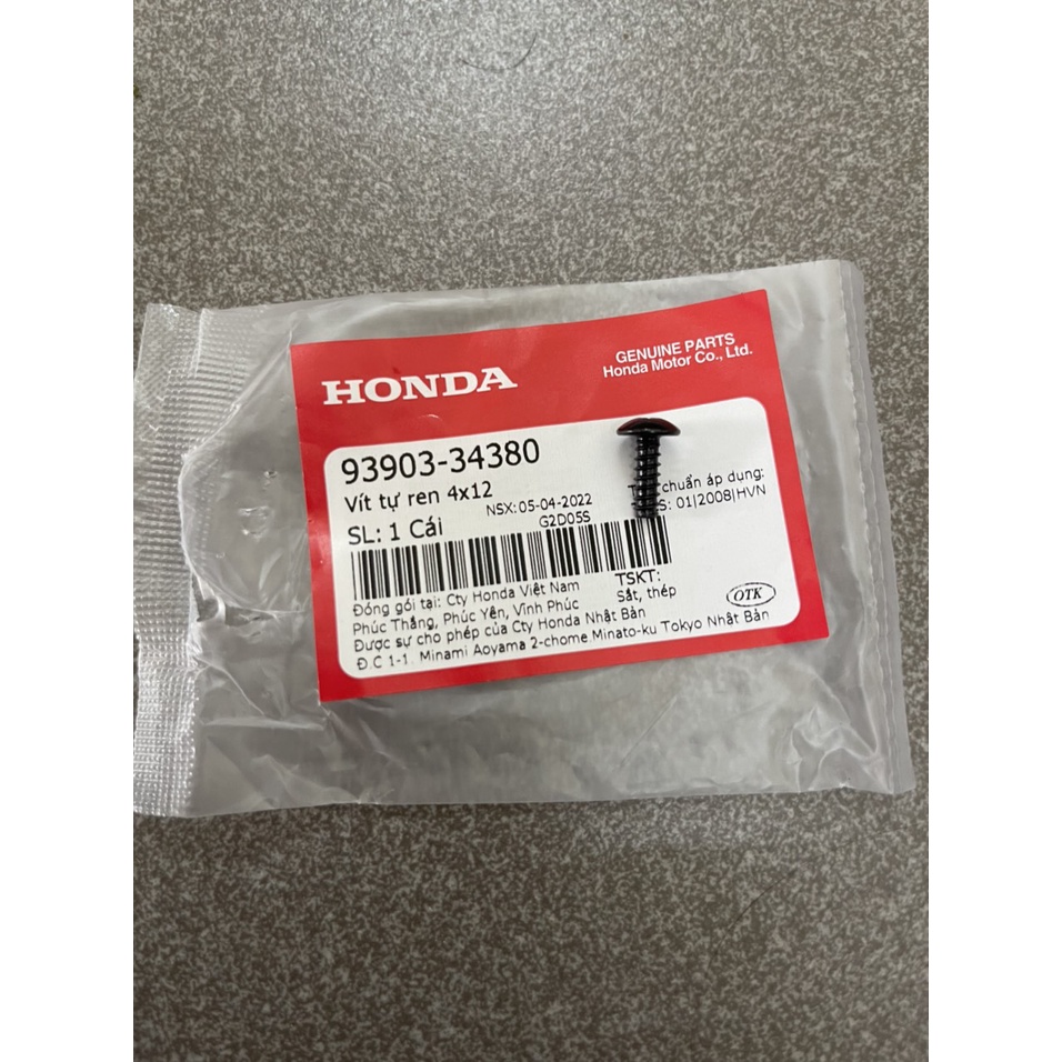 ốc kẹp 4ly răng cây dùng cho xe số xe ga hàng chính hãng 9390334380 90302SA4003