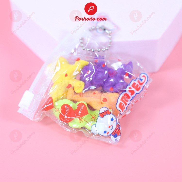 Set 4 tẩy chì hình ngộ nghĩnh VP2101218 Tẩy gôm Hình Noel ngộ nghĩnh Merry Christmas