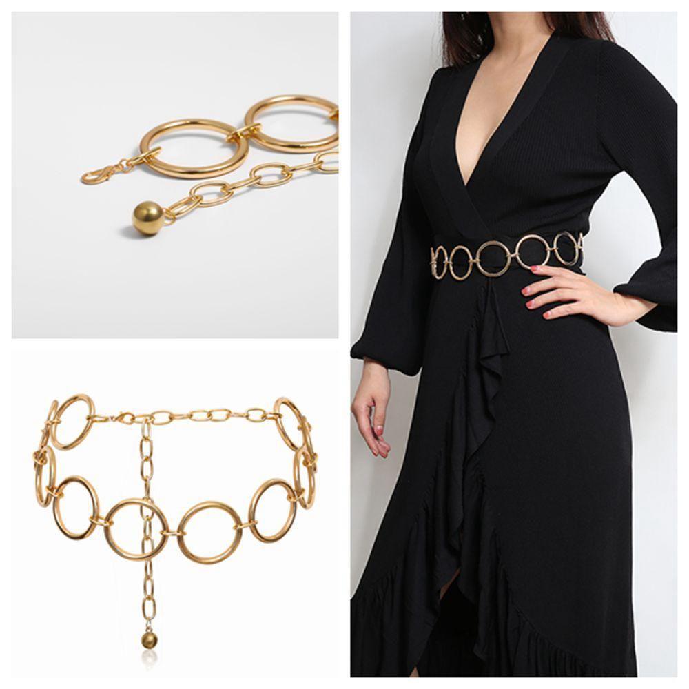 Dây Đeo Thắt Lưng Nhiều Lớp Phong Cách Bohemian Gợi Cảm|Thắt Lưng Tua Rua Bằng Hợp Kim Không Xỏ Màu Phong Cách Retro