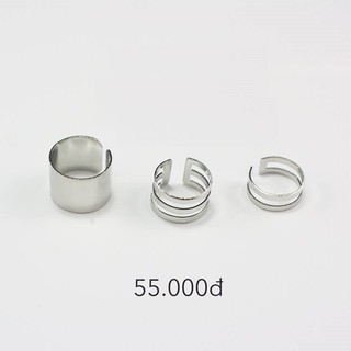 Set nhẫn 3 chiếc bản to freesize