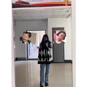 Áo khoác len kẻ sọc Cardigan Ulzzang Hàn Quốc Chic kèm ảnh thật