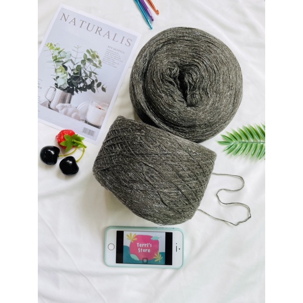 Yarn - Sợi 100% Organic Cotton - Sợi chập  - Sợi mền siêu nhẹ và mát dùng đan móc sản phẩm mùa hè