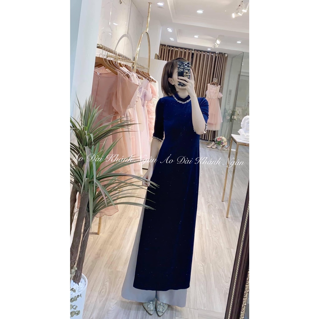 ÁO DÀI NHUNG THIẾT KẾ HÓT