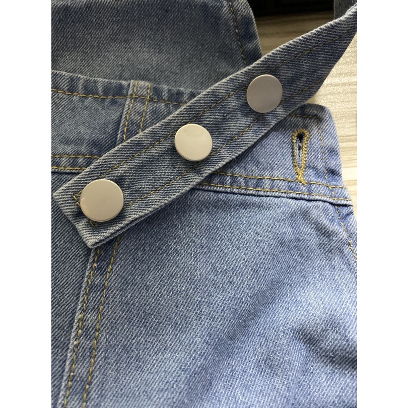 Yếm jean BEAR LEADER màu trơn đơn giản dành cho trẻ em 3-8 tuổi