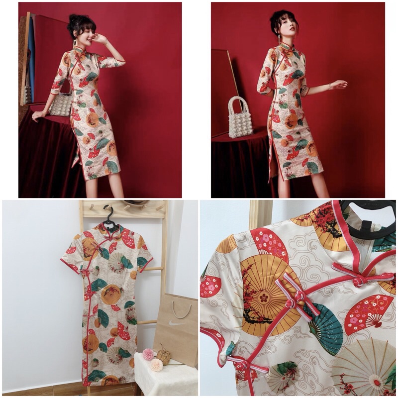 Sườn xám body quyến rũ thanh lịch có size 60 kg