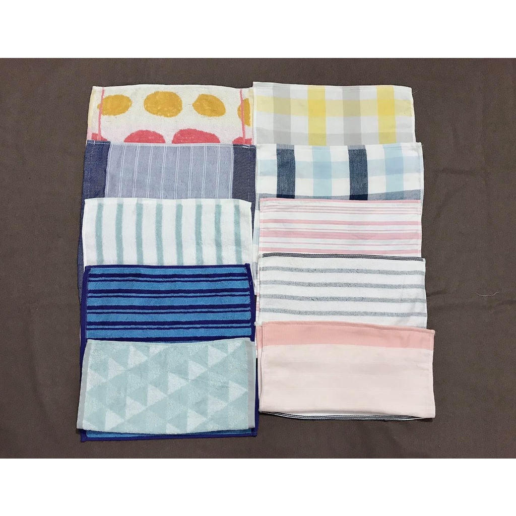 Set 10 Khăn mặt cotton 34*34cm xuất khẩu