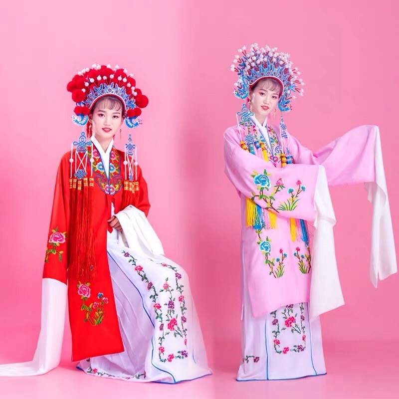 Trang phục hí kịch các màu: đỏ/hồng/xanh