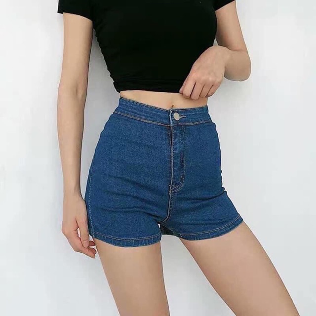 QUẦN SOOC JEAN CẠP CAO SIÊU HACK DÁNGẢNH THẬT
