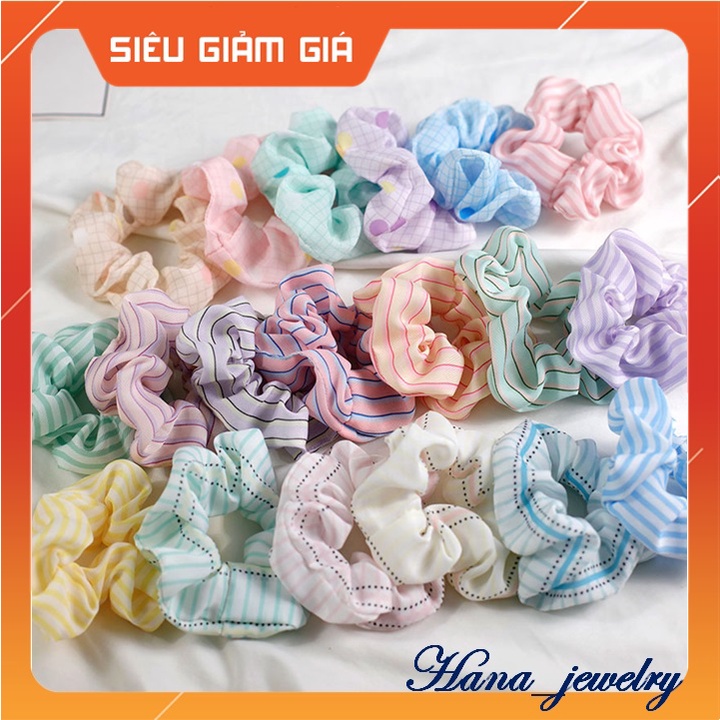 DÂY BUỘC TÓC/ CỘT TÓC SCRUNCHIES  [ CÓ SẴN ]  10 CM, HÀN QUỐC, TINH TẾ, SANG TRỌNG, TIỆN DỤNG, CT.M19
