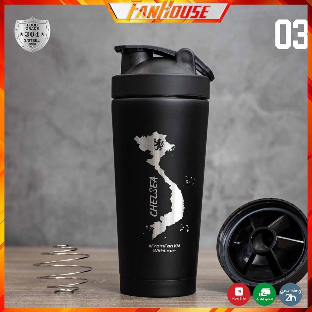 Bình giữ nhiệt Chelsea 850ml bình nước thể thao Fan House cao cấp, chất liệu inox 304 giữ nhiệt 24h nóng lạnh | BigBuy360 - bigbuy360.vn