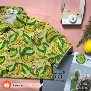 [Yeah1Shop]- Áo sơ mi trái cây chuối to (M, L, XL) (SMHH)