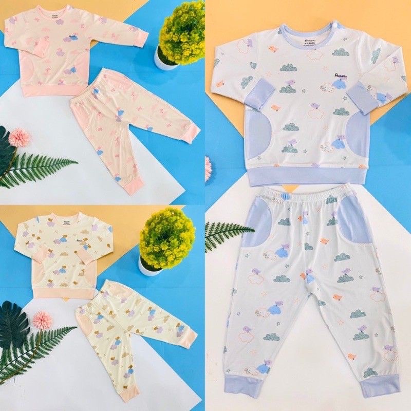 Bộ Avaler dài tay cài vai đủ size