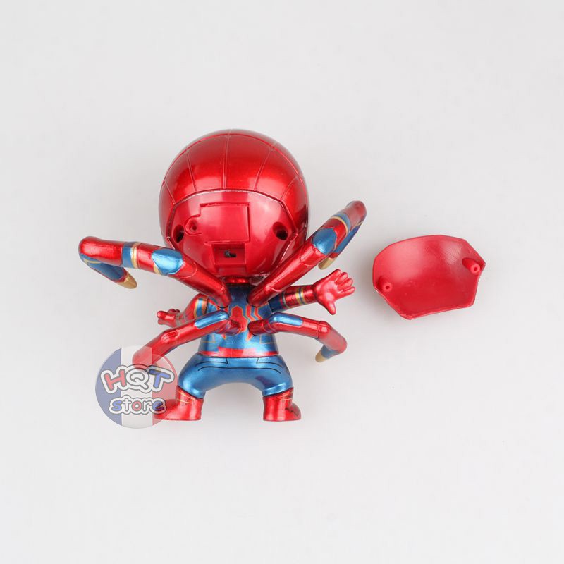 Mô hình iRon Spider Man Chibi K&I đầu lắc lư (Có LED) - Avengers 3 Infinity War - Cuộc Chiến Vô Cực