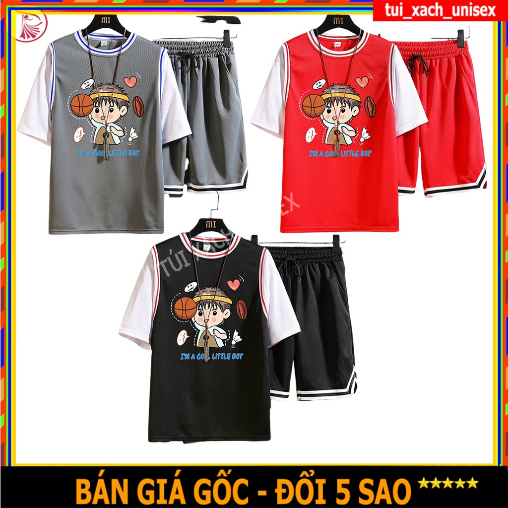 ❤️ GIÁ SỈ - LOẠI TỐT ❤️ ĐỒ BỘ NAM NỮ MẶC NHÀ THỂ THAO IN HÌNH CHẤT THUN LƯỚI MÈ MÁT NHẸ SÉT QUẦN ĐÙI + ÁO PHÔNG M01