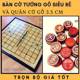 Cả bộ bàn cờ & quân cờ tướng gỗ tự nhiên giá rẻ nhất