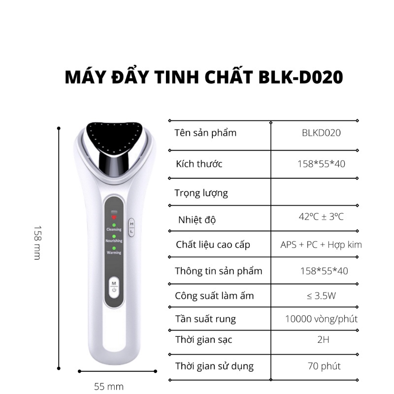 Máy đẩy tinh chất Hailicare HEXAL - Máy đẩy tinh chất ion giúp làm đẹp hiệu quả