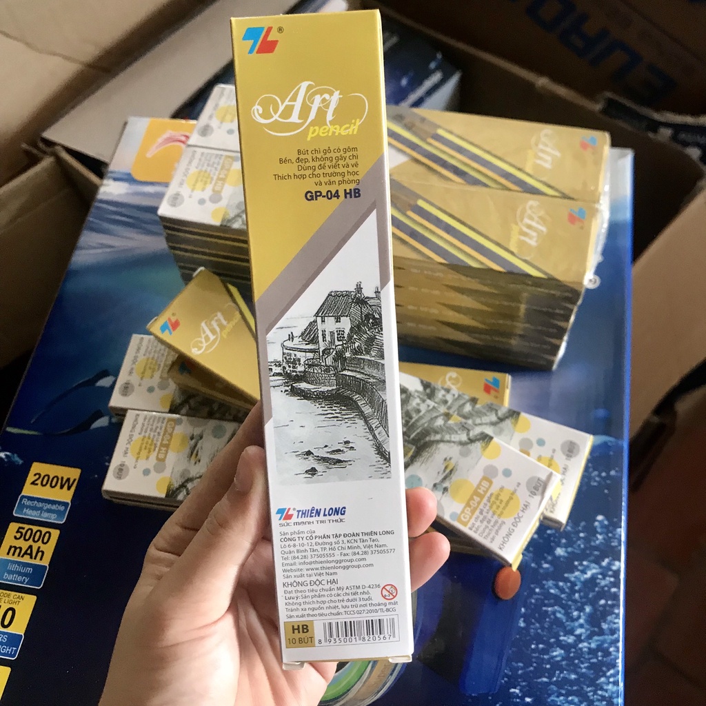 Hộp 10 Chiếc Bút Chì Gỗ Thiên Long Hàng Việt Nam