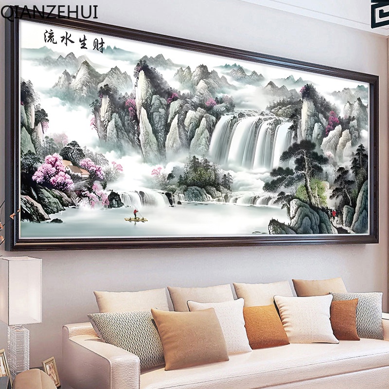 Bộ Dụng Cụ Thêu Tranh Chữ Thập 11ct Bằng cotton diy Hình Phong Cảnh Đẹp Mắt