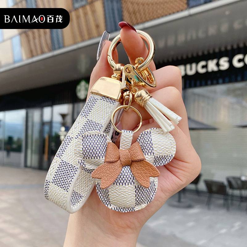 Móc Treo Chìa Khoá Hình Chuột Mickey Hoạ Tiết Thời Trang