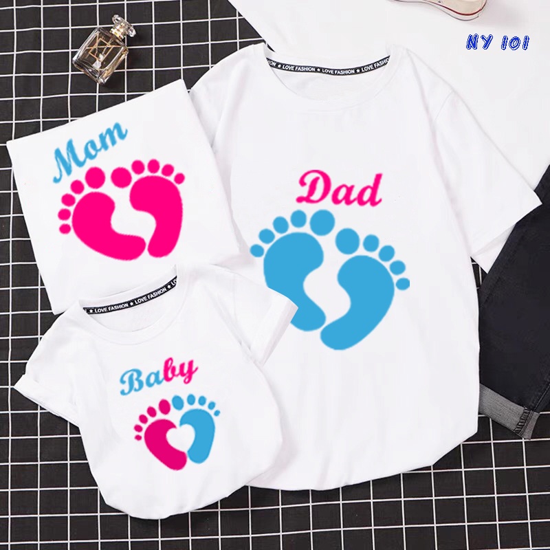 áo gia đình du lịch dễ thương cotton co giản thoải mái