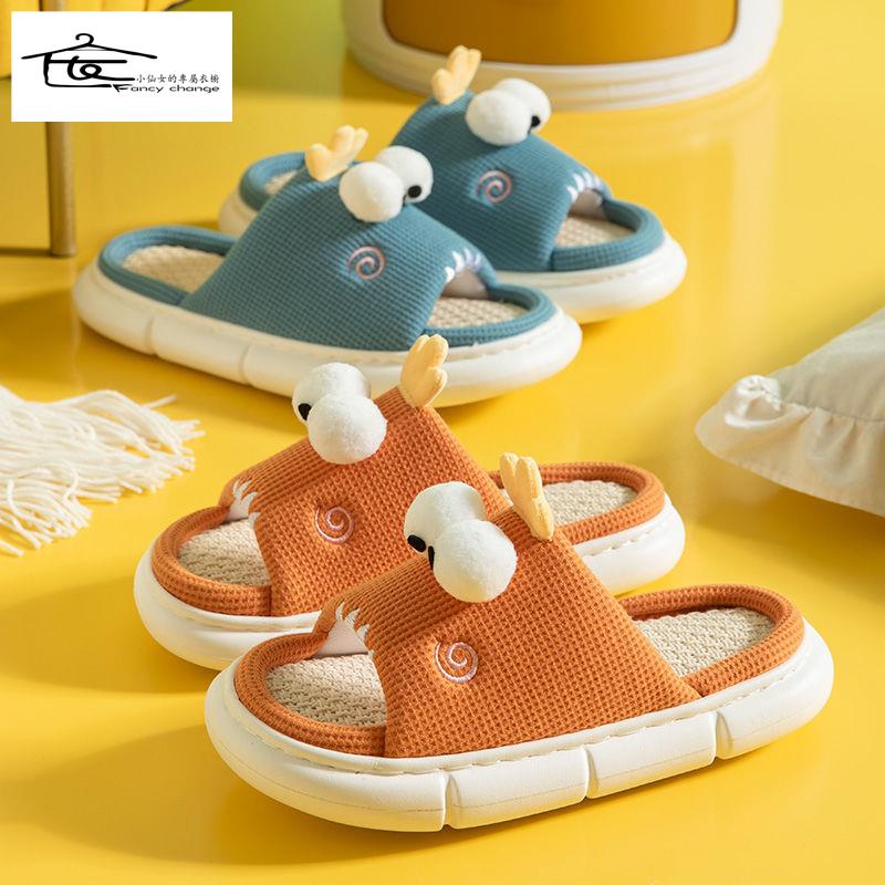 Dép Cotton Lanh Đế Mềm Mang Trong Nhà Phong Cách Nhật Bản Cho Nữ