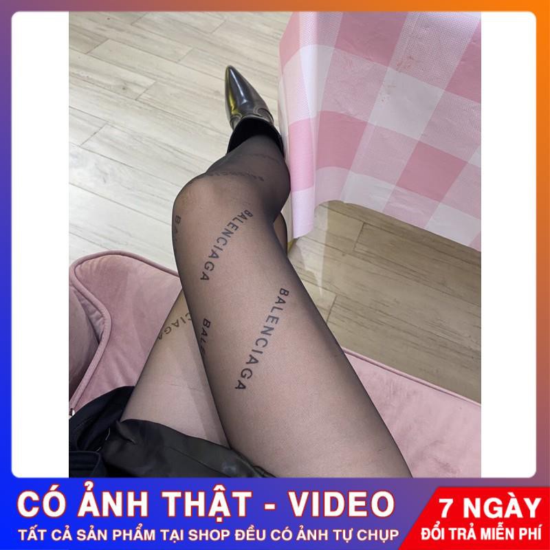 QUẦN TẤT LƯỚI HOẠ TIẾT CHỮ ( kèm ảnh và video thật )