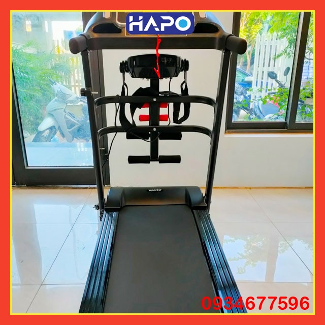 Máy chạy bộ đa năng tại nhà - máy tập chạy bộ trong nhà bản Full, khung thép sơn tĩnh điện - tích hợp máy rung, tập bụng