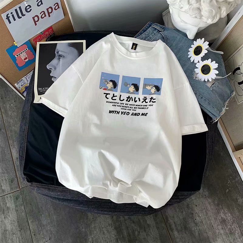 Áo Thun Tay Ngắn In Hình Cá Tính Trẻ Trung Hợp Thời Trang Hè Size S-5Xl | BigBuy360 - bigbuy360.vn