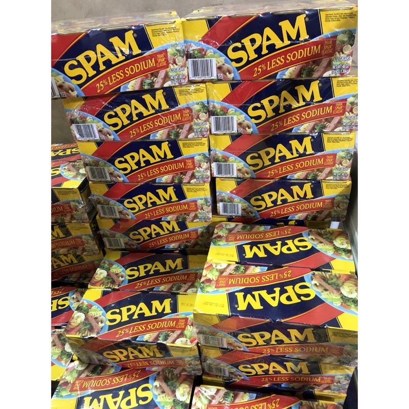 Thịt hộp Spam 25% Less Sodium Ít Mặn Hộp 340g của Mỹ