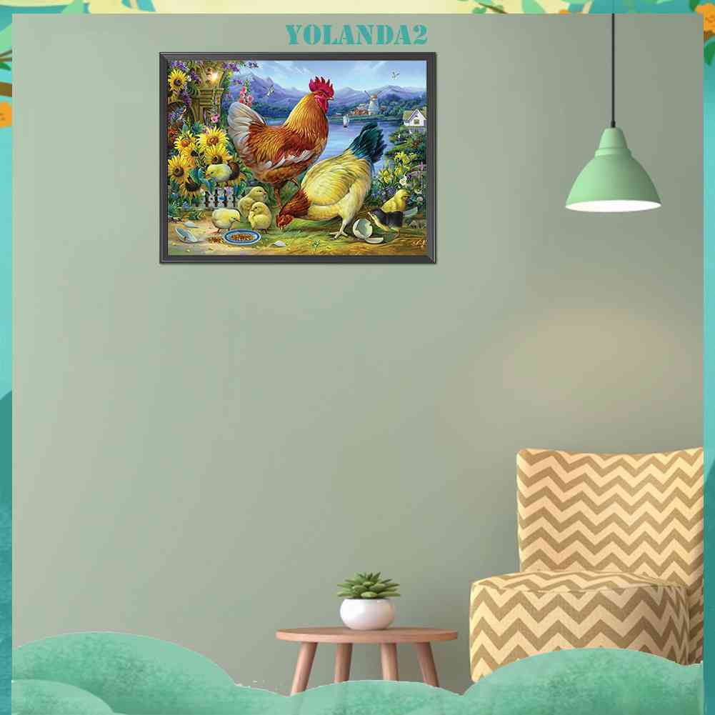 Toàn Bộ Bộ Tranh Thêu Chữ Thập 11CT DIY Hình Gà Con