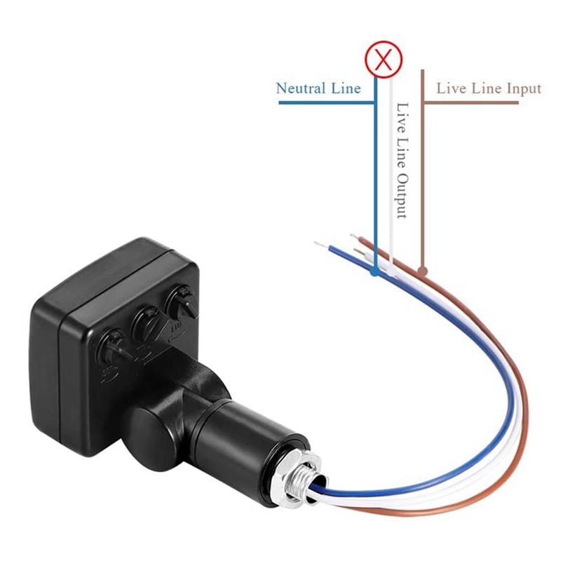 Đèn LED Mini Cảm Biến Chuyển Động Hồng Ngoại 220V Đen