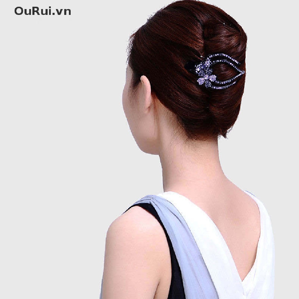 Kẹp Tóc Càng Cua Lớn Đính Đá Pha Lê Cho Nữ