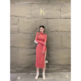 Gv đầm body thun xẻ tà