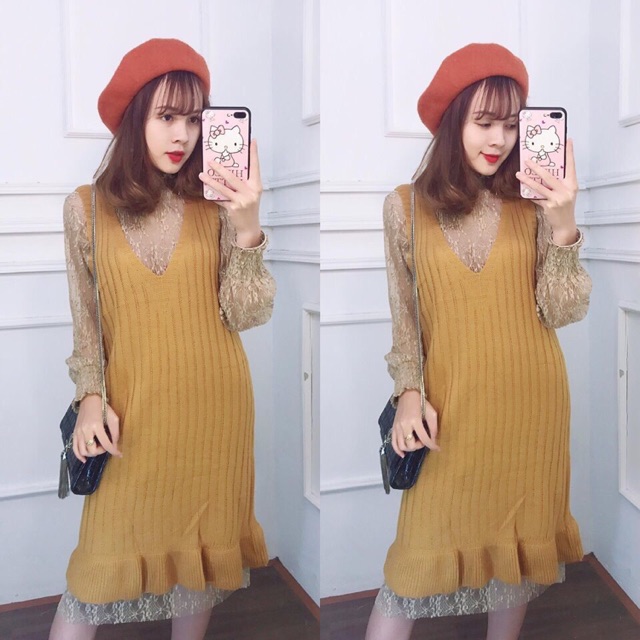 Yếm len đuôi cá hàng quảng châu