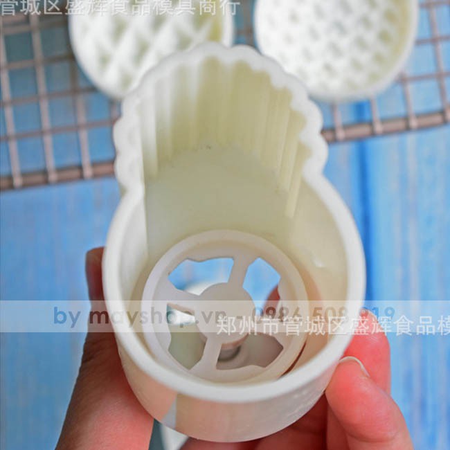 Khuôn lò xo 2 mặt quả dứa, khuôn bánh dứa (50g) | BigBuy360 - bigbuy360.vn