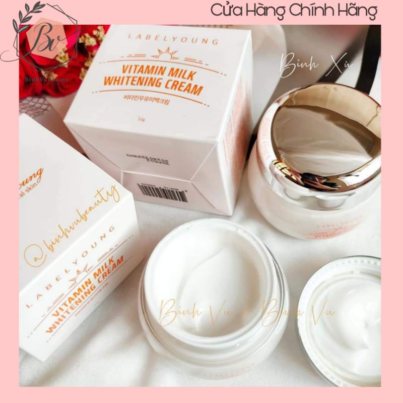 KEM DƯỠNG TRẮNG DA NÂNG TONE VITAMIN MILK WHITENING CREAM LABELYOUNG K100