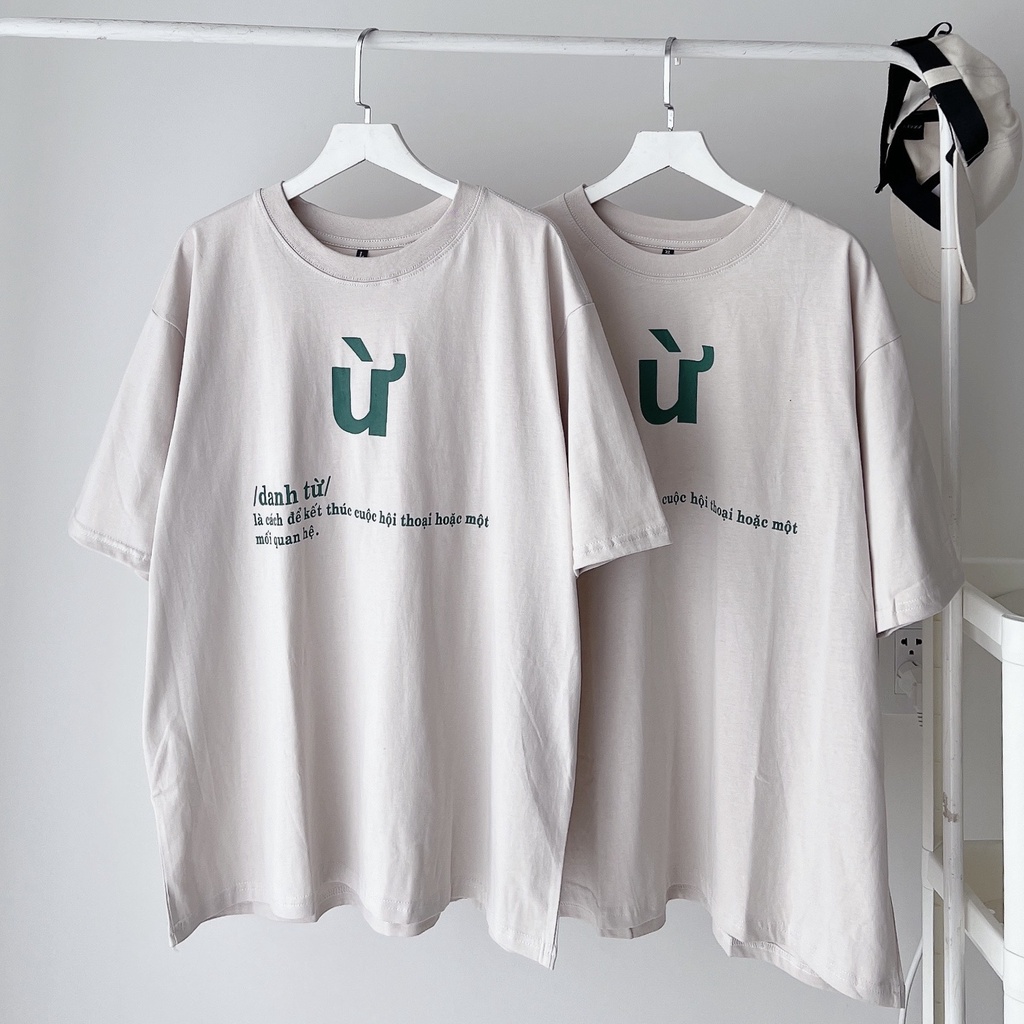 Áo thun cotton co giãn &quot;Ừ&quot; ( ảnh thật tại shop)