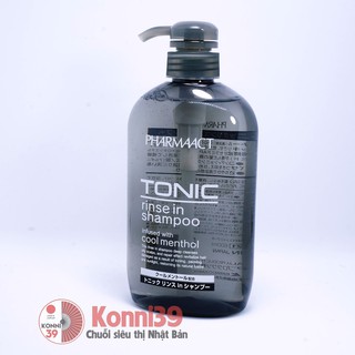 DẦU GỘI BẠC HÀ CHO NAM PHARMAACT TONIC NHẬT BẢN (600ML) - HÀNG NỘI ĐỊA NHẬT , BẠC HÀ MÁT LẠNH