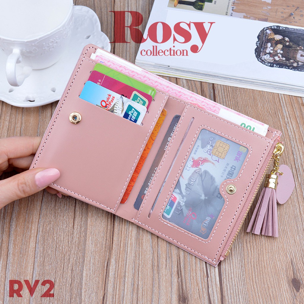 Ví nữ, ví cầm tay ROSY RV2 mini tuổi teen nhỏ gọn, tiện lợi đựng tiền, giấy tờ free ship