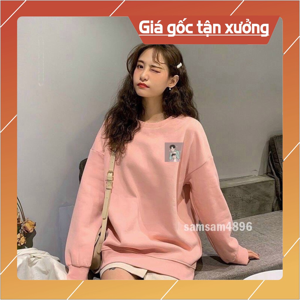 hót  [FREESHIP 50K] Áo nỉ sweater đôi bạn hồng siêu rẻ