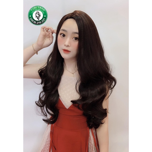 Tóc giả nguyên đầu xoăn 2 mái 8181 ❤️FREESHIP❤️ tặng lưới trùm đầu