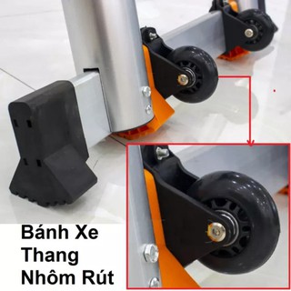 Bánh Xe Thang Nhôm Rút Giúp Vận Chuyển Thang Khỏe Hơn, Phụ Kiện Thang Nhôm Rút